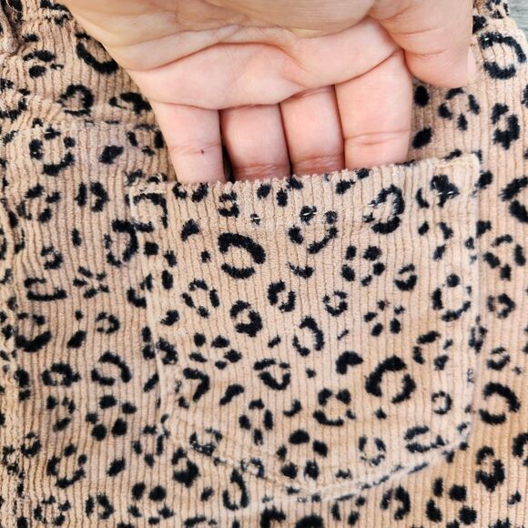 Target Cat & Jack Girls Brown Leopard Print Skirt Button Down Front Large 10/12 - Picture 7 of 9